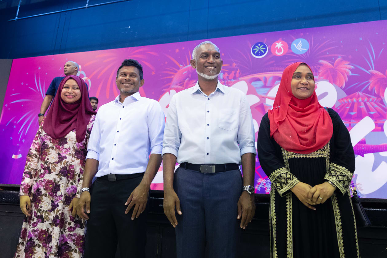 އޮކްޓޫބަރ 2، 2023 - ރިޔާސީ އިންތިހާބުގެ ކާމިޔާބީގެ އުފާ ފާޅުކުރަން ޕީޕީއެމް/ޕީއެންސީން ރޭ ސޯޝަލް ސެންޓަރުގައި ބޭއްވި ހަފުލާ--- ފޮޓޯ؛ އަބްދުﷲ އިޔާން / އަދަދު