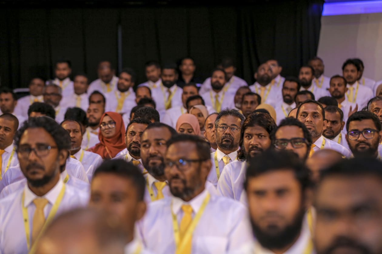 އޯގަސްޓް 19، 2022 - އެމްޑީޕީގެ ހަތަރު ވަނަ ކޮންގްރެސް ފަށުމުގެ ރަސްމިއްޔާތު. -- ފޮޓޯ؛ މުހައްމަދު ޝާބިން / އަދަދު
