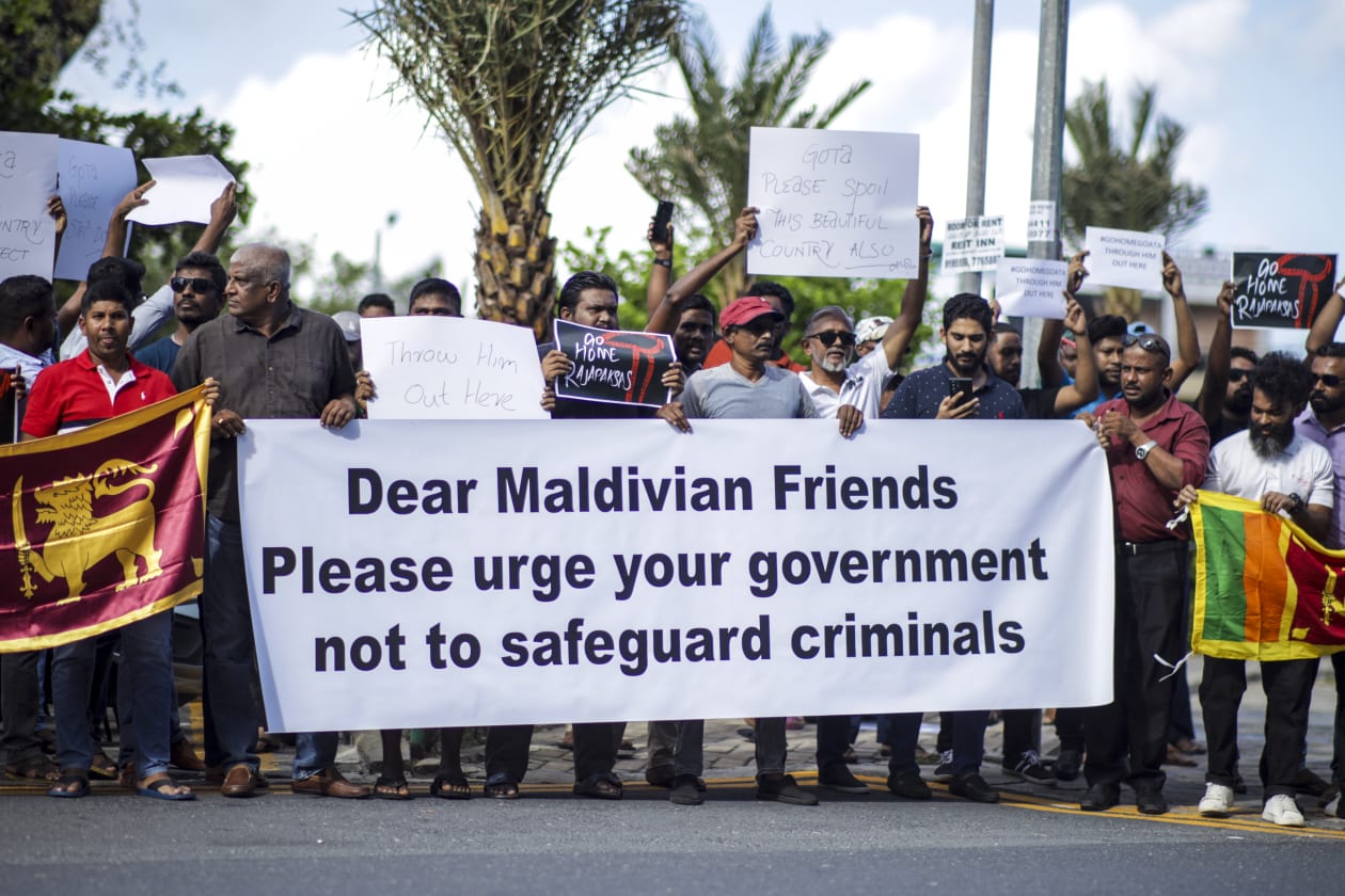 ފޮޓޯ؛ ލަންކާ ރައްޔިތުންގެ މުޒާހަރާ