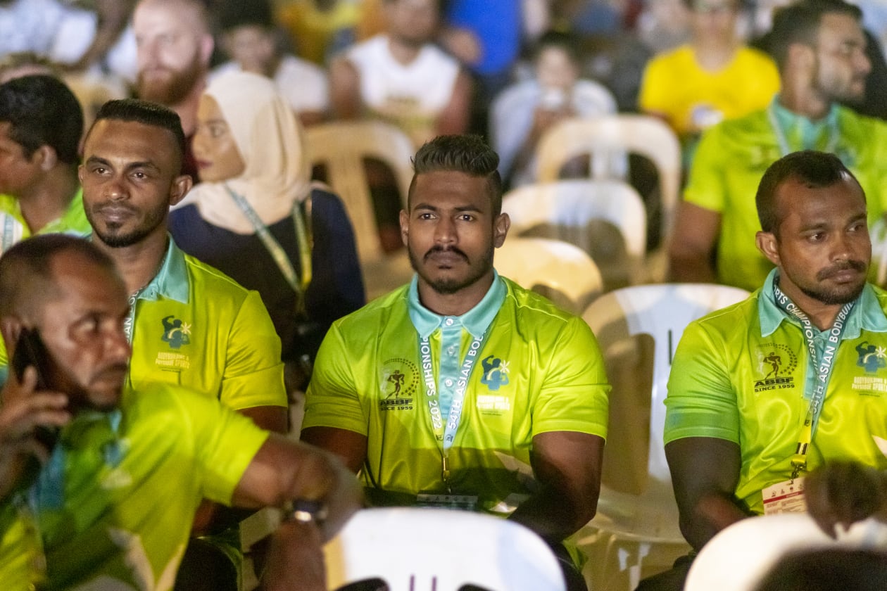 ޖުލައި 16، 2022 - ރާއްޖޭގައި ބާއްވާ 54 ވަނަ އޭޝިއަން ބޮޑީބިލްޑިން އެންޑް ފިޒީކް ޗެމްޕިއަންޝިޕް، ރަސްމީކޮށް ރޭ ކ.މާފުށީގައި ބޭއްވި ކުލަގަދަ އިވެންޓެއްގައި ރައީސް އިބްރާހިމް މުހައްމަދު ސޯލިހު ވަނީ އިފްތިތާހުކޮށްދެއްވާފައި: މިއީ ރާއްޖޭގައި ބޭއްވޭ އެންމެ ގިނަ އެތުލީޓުން ބައިވެރިވާ ކުޅިވަރު އިވެންޓް --- ފޮޓޯ؛ މުހައްމަދު ޝާބިން / އަދަދު