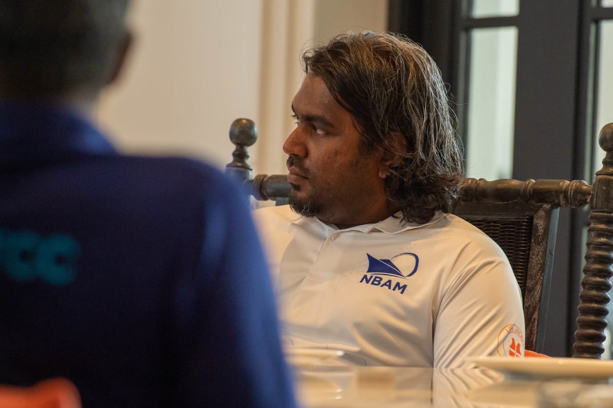 ނޮވެމްބަރު 28، 2021: މެރިން އެކްސްޕޯ އިންތިޒާމުކުރާ މީޑިއަމްގެ މެނޭޖިން ޑިރެކްޓަރު ޝާމް މުހައްމަދު. -- ފޮޓޯ: އާއިމް ޒަމީރު / އަދަދު