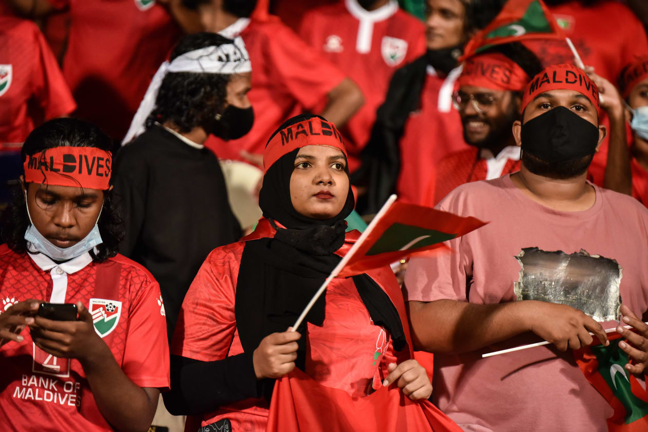 މާލެ: އުރީދޫ ސާފް ޗެމްޕިއަންޝިޕްގައި ނޭޕާލުން ވަނީ ފުރަތަމަ މެޗުގައި ރާއްޖެ 1-0 އިން ބަލިކޮށްފައި: މިއީ ސާފް ޗެމްޕިއަންޝިޕްގެ ތާރީހުގައި ނޭޕާލުން ރާއްޖެ އަތުން މޮޅުވި ފުރަަތަމަ ފަހަރު.-- އަދަދު ފޮޓޯ: ހުސެއިން ވަހީދު/ ހުސެއިން ޝަޔާހު 