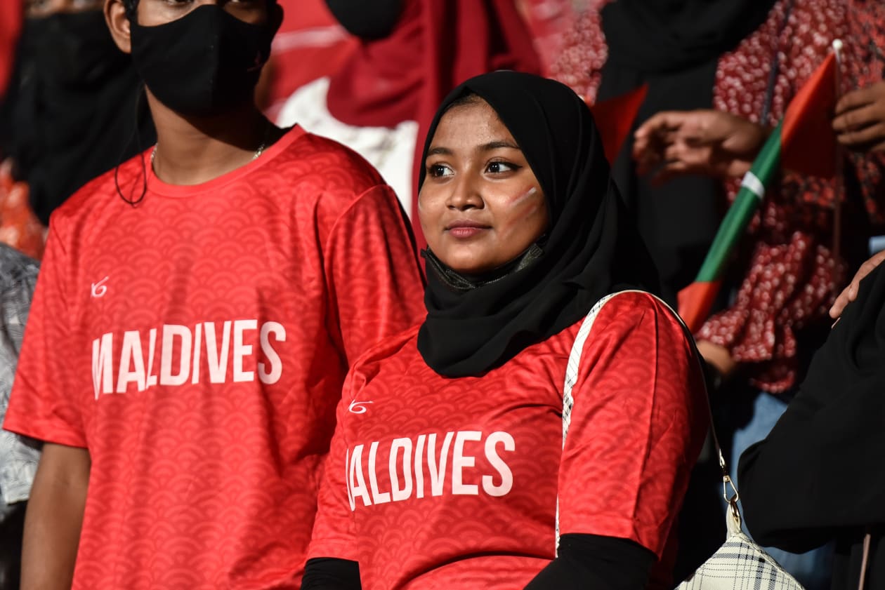 މާލެ: އުރީދޫ ސާފް ޗެމްޕިއަންޝިޕްގައި ނޭޕާލުން ވަނީ ފުރަތަމަ މެޗުގައި ރާއްޖެ 1-0 އިން ބަލިކޮށްފައި: މިއީ ސާފް ޗެމްޕިއަންޝިޕްގެ ތާރީހުގައި ނޭޕާލުން ރާއްޖެ އަތުން މޮޅުވި ފުރަަތަމަ ފަހަރު.-- އަދަދު ފޮޓޯ: ހުސެއިން ވަހީދު/ ހުސެއިން ޝަޔާހު 