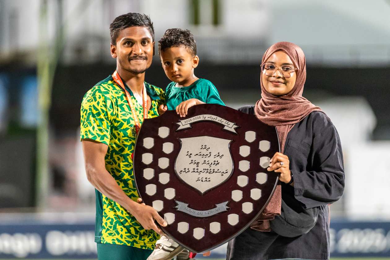 Male, Maldives (February 7) — Maziya Sports and Recreation defeated Odi Sports Club 1-0 in their final match to clinch the league title for the fifth consecutive time, completing their last two title-winning seasons undefeated; in total, Maziya has now been crowned league champions six times. --- Photo: Raif Yoosuf / Adhadhu Sports