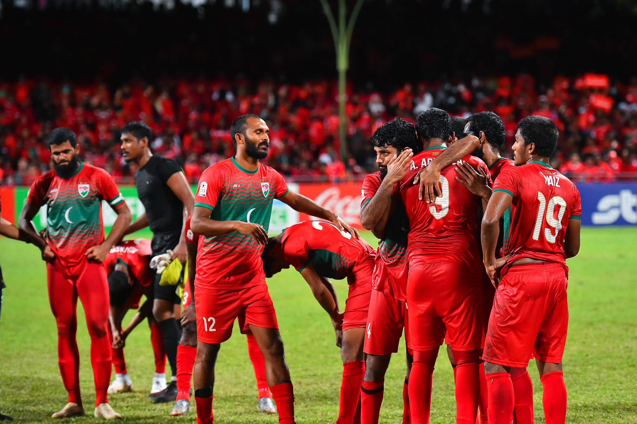 އޮކްޓޯބަރު 13، 2021: އުރީދޫ ސާފް ޗެމްޕިއަންޝިޕްގައި އިންޑިއާ އާއި ރާއްޖެ ބައްދަލުކުރި މެޗުގެ ތެރެއިން: މި މެޗުން 1 - 3 ގެ ނަތީޖާއަކުން ކާމިޔާބުކުރީ އިންޑިއާއިން. -- ފޮޓޯ: ހުސެއިން ވަހީދު / އަދަދު