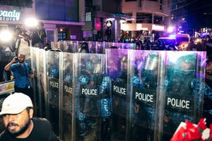 Muizzu regime defends use of police brutality to prevent rally