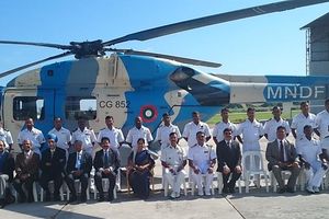 Indian civil crew arrive in Maldives for helicopter operations