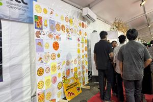 Children's art for Pizza Buona displayed at Maldives Expo