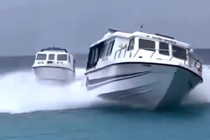 Investigation after speedboats raced to enter jetty