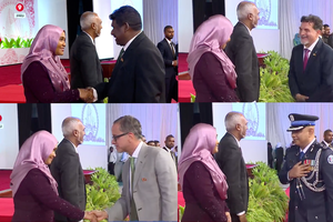 ޖަލްސާއަށް ދިޔަ ގިނަ ފިރިހެނުން ސާޖިދާއާ ސަލާމް ނުކުރުމުން ދެރަވި