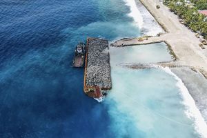 EPA to investigate barge aground near Fuvahmulah