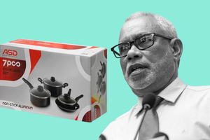 އަބްދުއްރަހީމްގެ އާއިލީ ފިހާރައިން ދާއިރާގައި ތެލި ސެޓު ބަހަނީ
