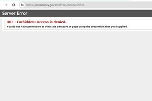 President's Office and Foreign Ministry websites down