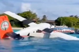 TMA seaplane crash-lands in sea near resort island