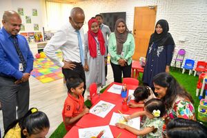 ސްޓެލްކޯގެ ޗައިލްޑު ކެއާ ސެންޓަރަށް ރައީސް ޒިޔާރަތް ކުރައްވައިފި