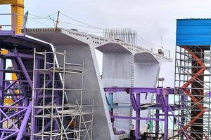 India claims world's tallest precast segments for bridge 