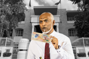 Muizzu distributed money to staff on Women's Day