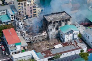 Police silent on government building fire investigation