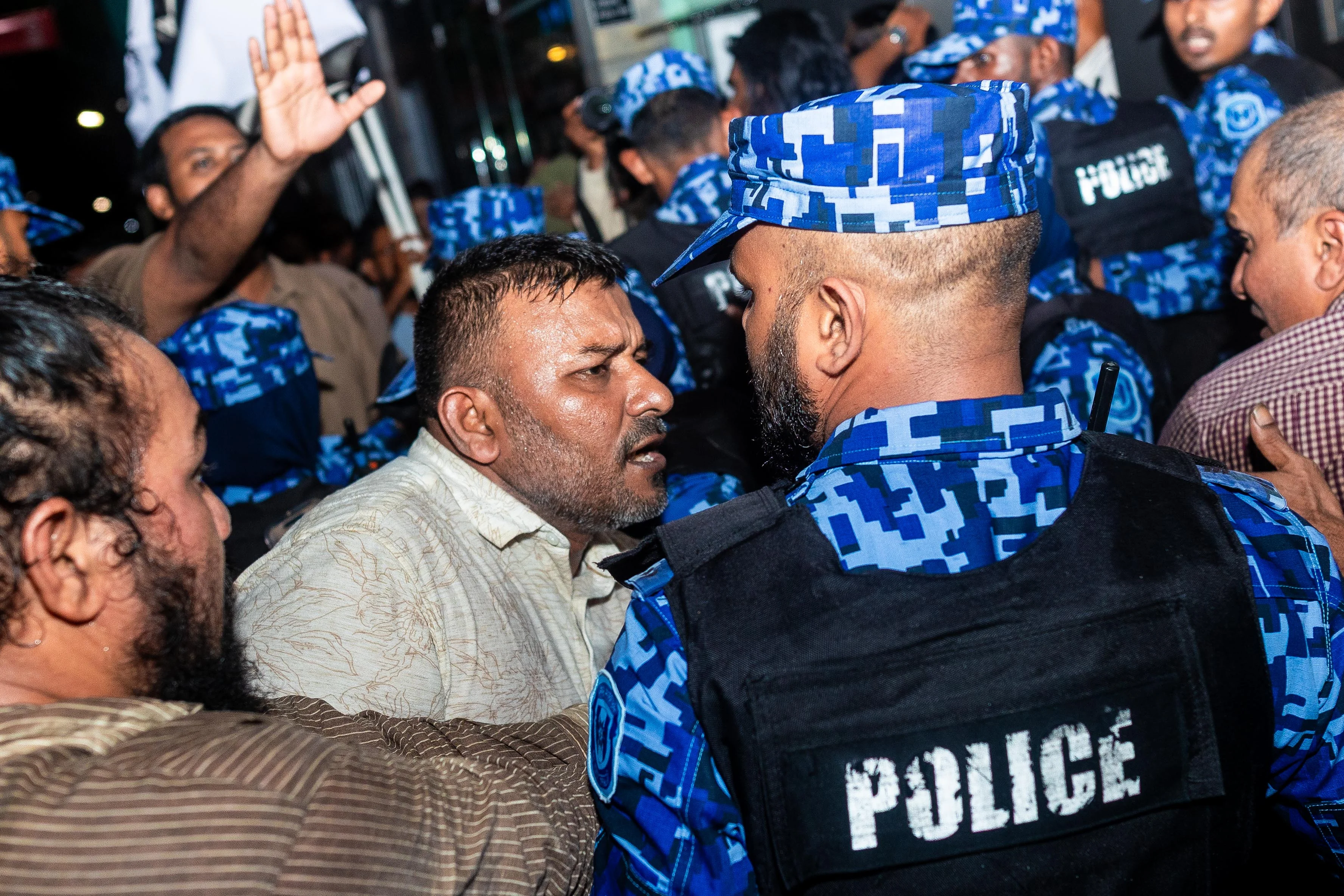 Journalists hold protest in Male' in defense of press freedom on May 13, 2026