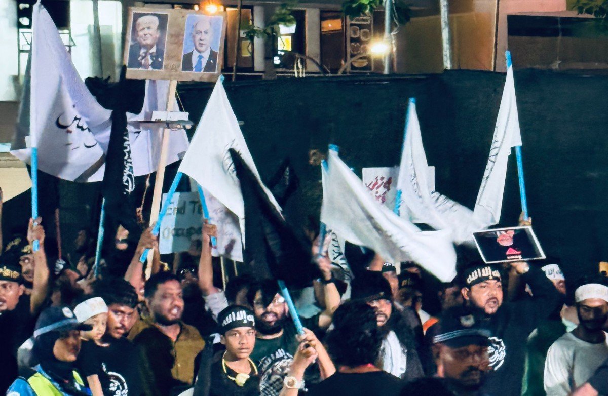 ފަލަސްތީނުގެ ދިފާއުގައި މާލޭގައި ބޮޑު ހިނގާލުމެއް ބާއްވައިފި
