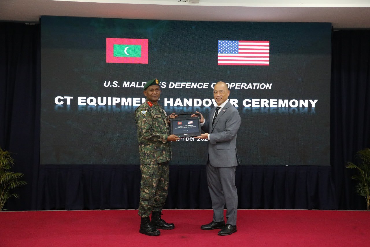 US donates maritime security equipment to Maldives